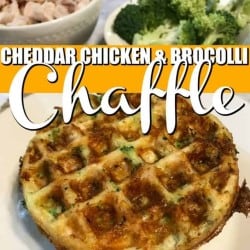Cheddar Chicken and Broccoli Chaffle