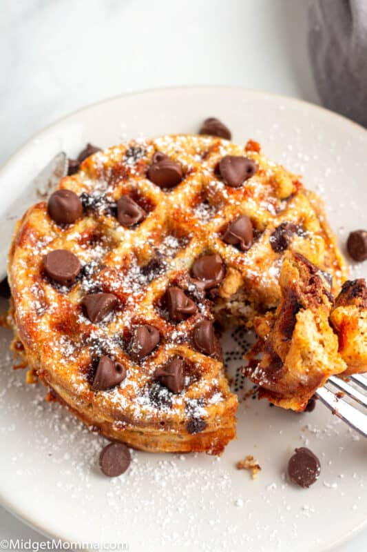 Quick & Easy Chocolate Chip Chaffles Recipe • MidgetMomma
