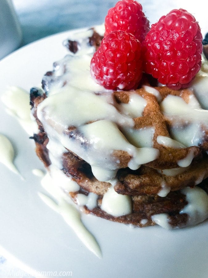 Cinnamon Roll Keto Waffles Recipe