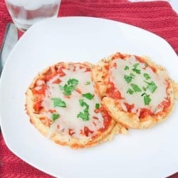 Mini Keto Pizza on a plate