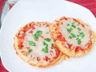 Mini Keto Pizza on a plate