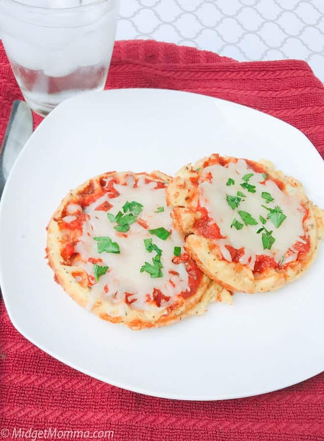 Mini Keto Pizza on a plate 