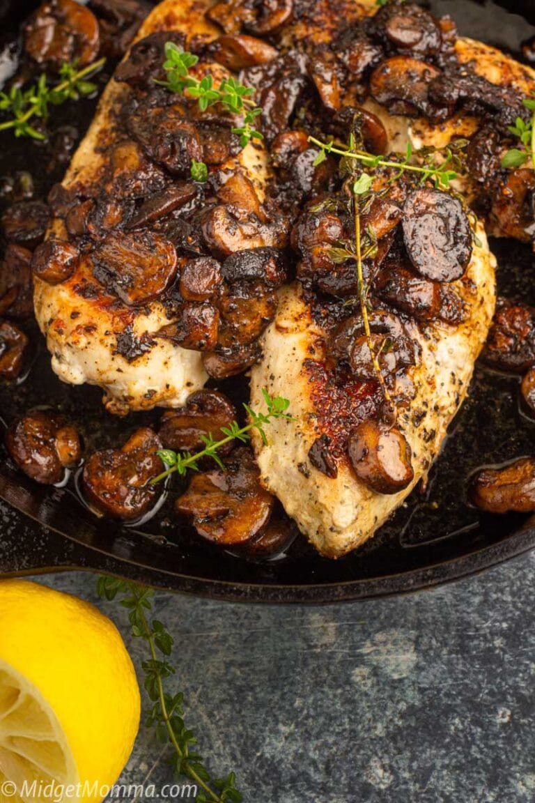 Pan Seared Chicken And Mushrooms • MidgetMomma