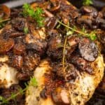 Pan seared chicken and mushrooms