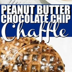 Peanut butter chocolate chip chaffle