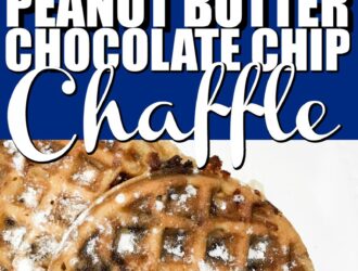 Peanut butter chocolate chip chaffle