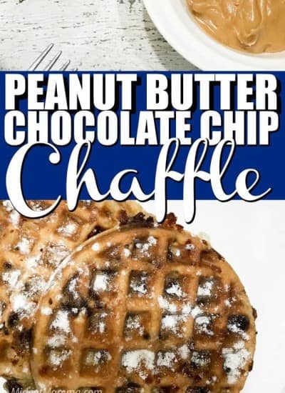 Peanut butter chocolate chip chaffle