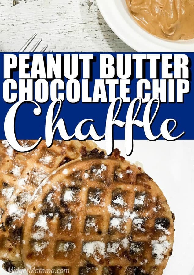Peanut butter chocolate chip chaffle