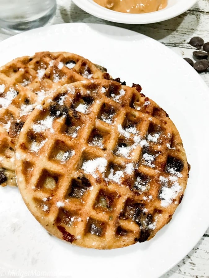 Peanut butter chocolate chip chaffle