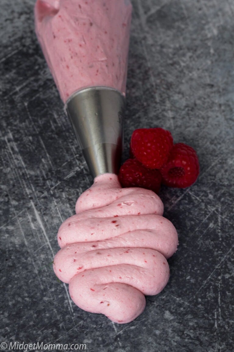 The Best Raspberry Buttercream Frosting • MidgetMomma