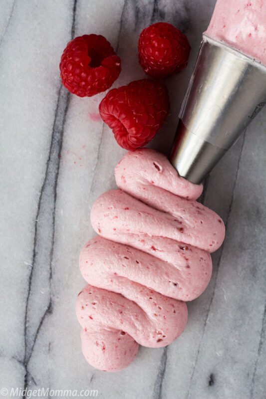 The Best Raspberry Buttercream Frosting • MidgetMomma