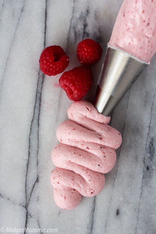 The Best Raspberry Buttercream Frosting • MidgetMomma