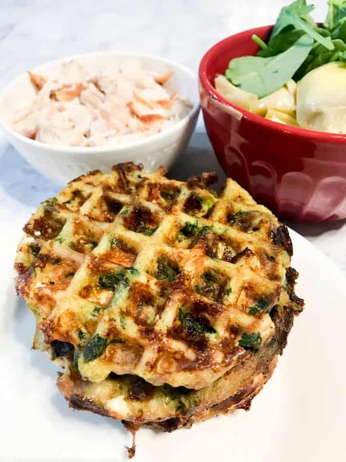 Spinach and Artichoke Chicken Chaffle