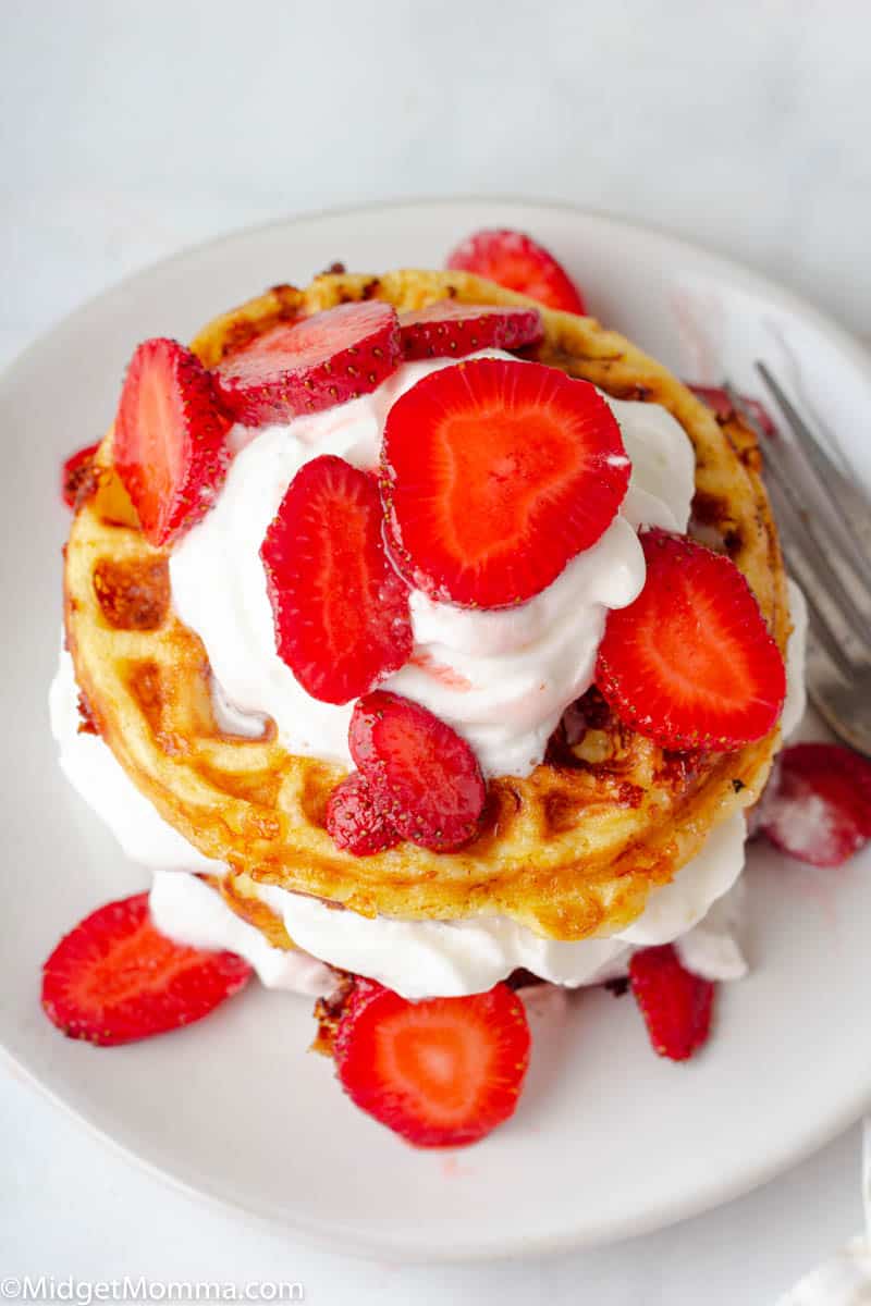 Strawberry shortcake dessert chaffle