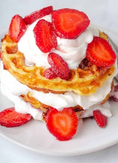 Strawberry shortcake dessert chaffle