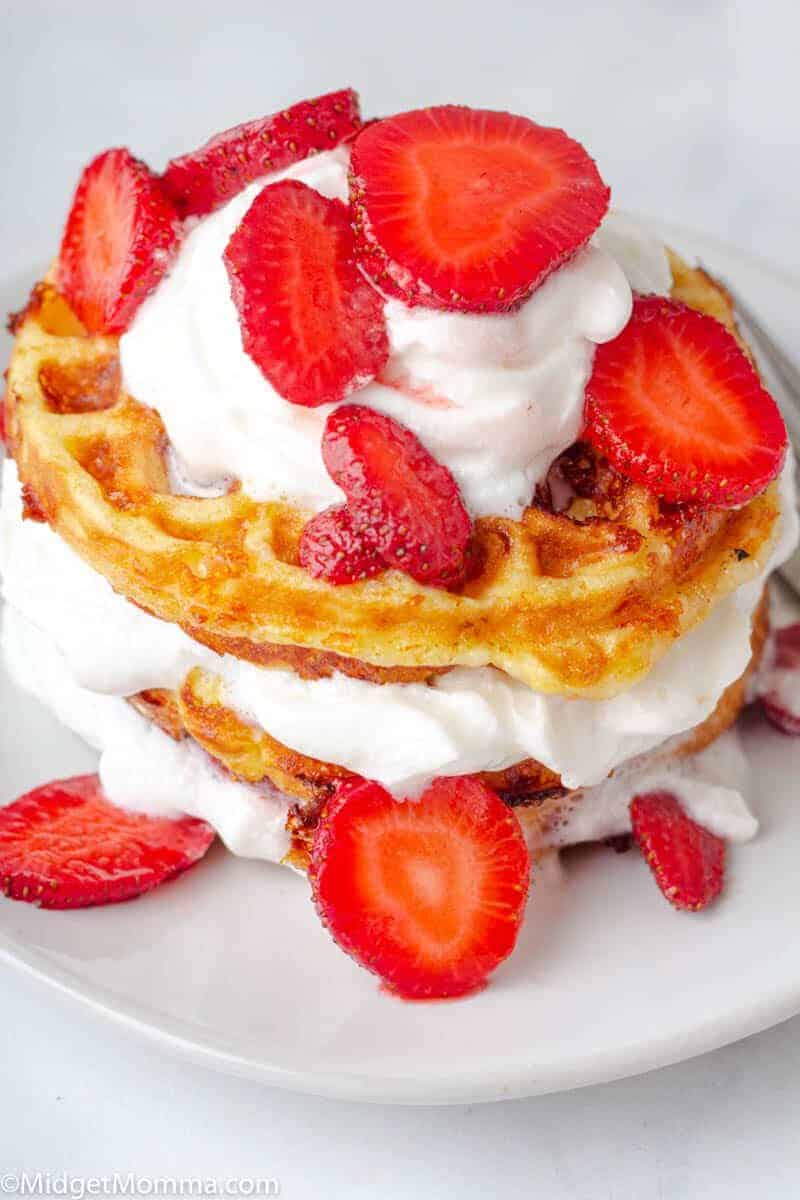 Strawberry shortcake dessert chaffle