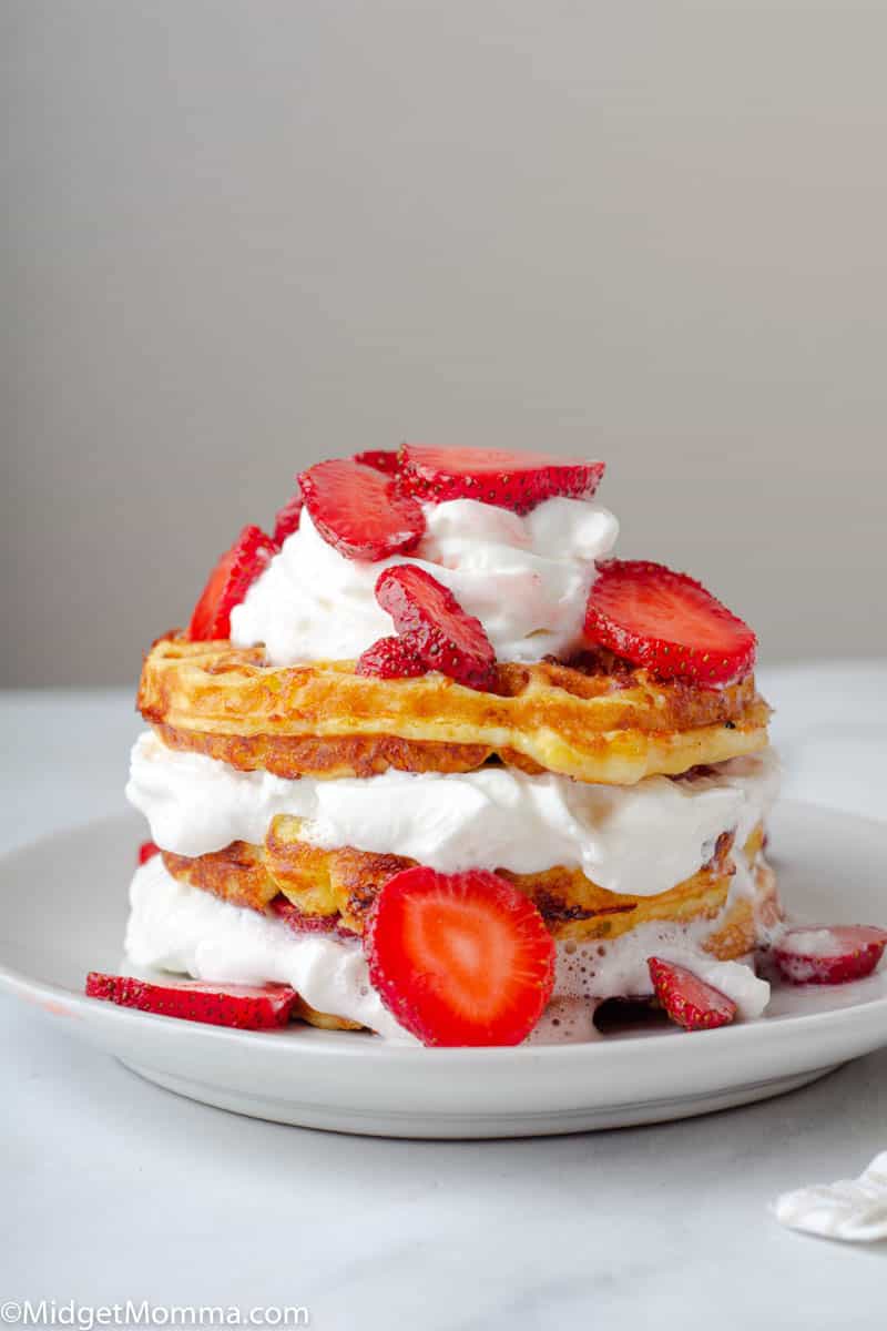 Strawberry shortcake dessert chaffle