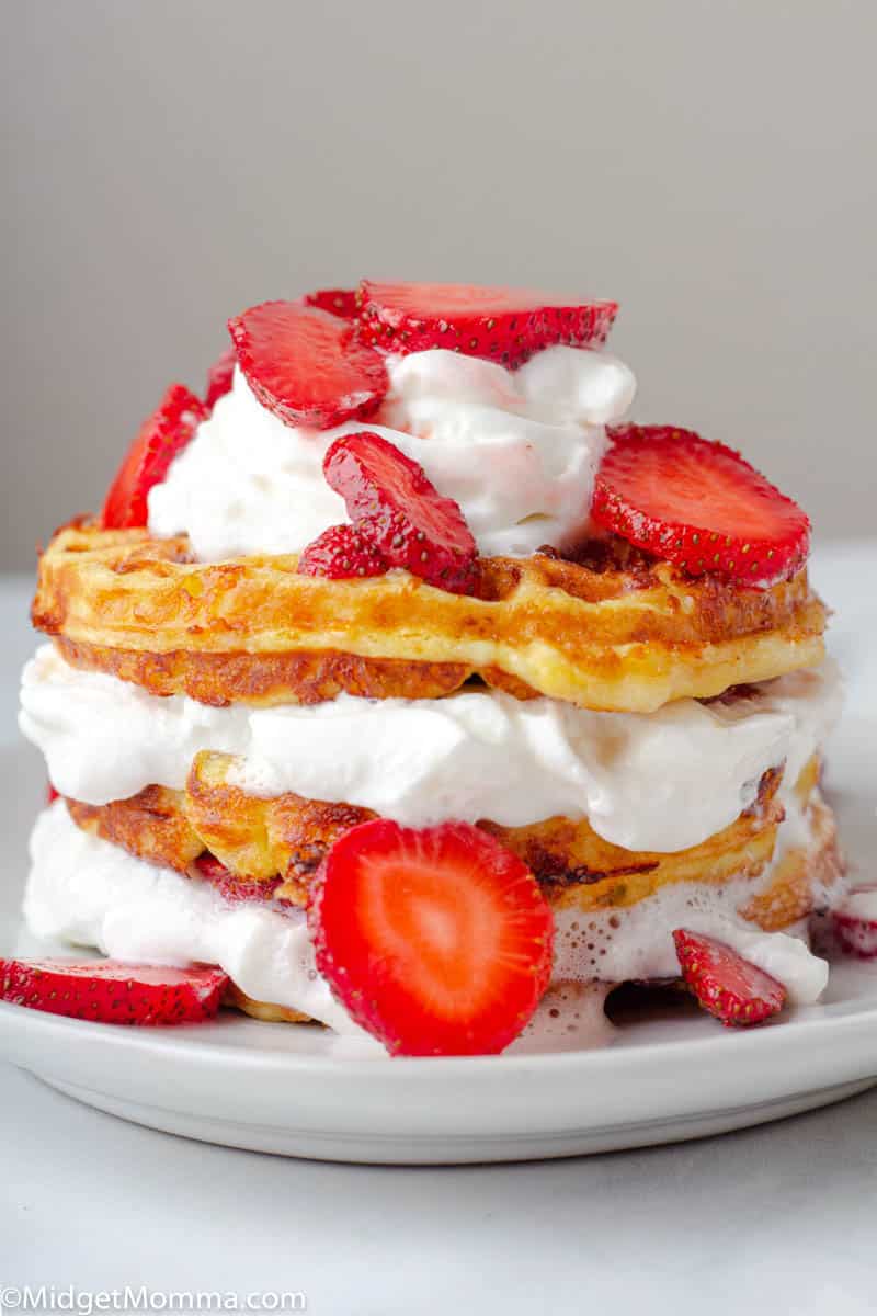 Strawberry shortcake dessert chaffle