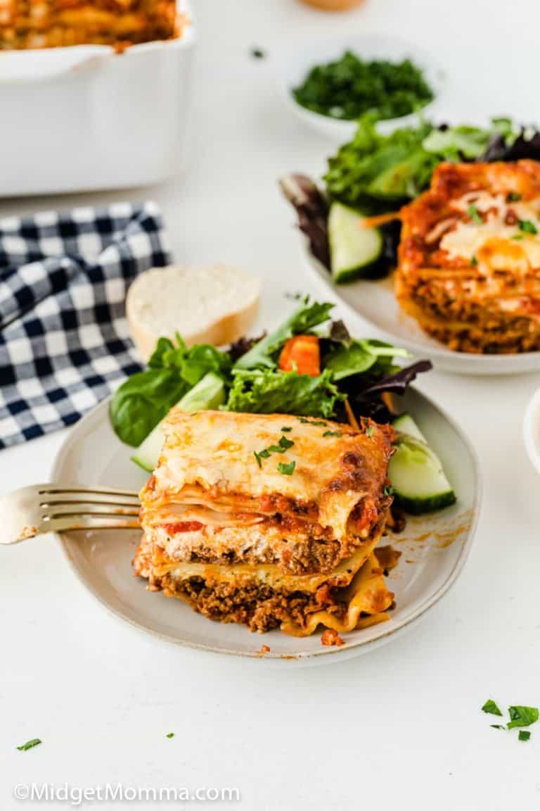 The BEST Homemade Lasagna Recipe • MidgetMomma