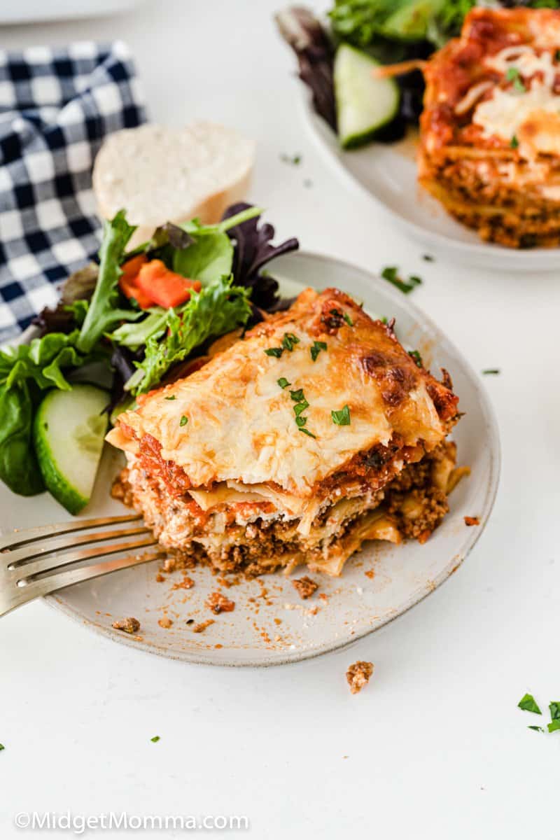 overhead shot of Homemade Lasagna