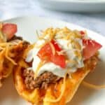 keto chaffle taco shell