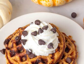 Pumpkin Chocolate Chip Chaffles