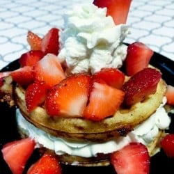 Strawberry shortcake chaffle