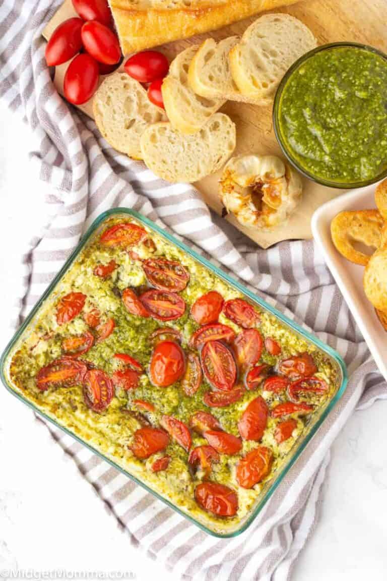 Easy Creamy Pesto Dip Recipe • MidgetMomma