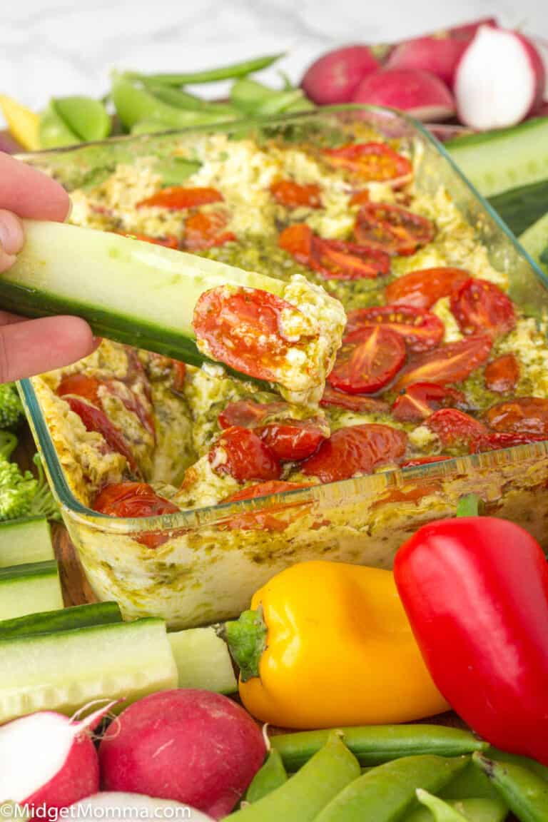 Easy Creamy Pesto Dip Recipe • MidgetMomma