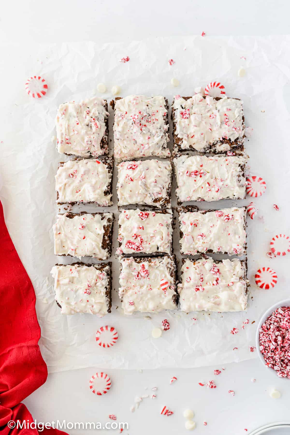 Peppermint Bark Brownies