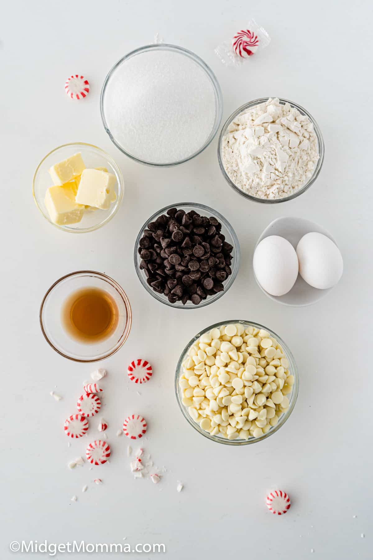 Peppermint Bark Brownies ingredients