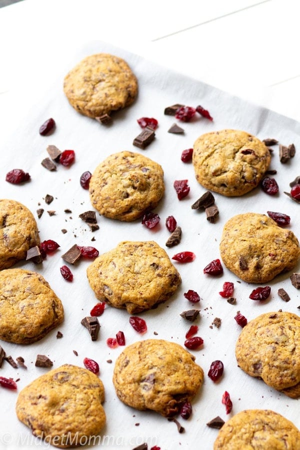 Cherry Chocolate Chip Cookies fresh out of the oven