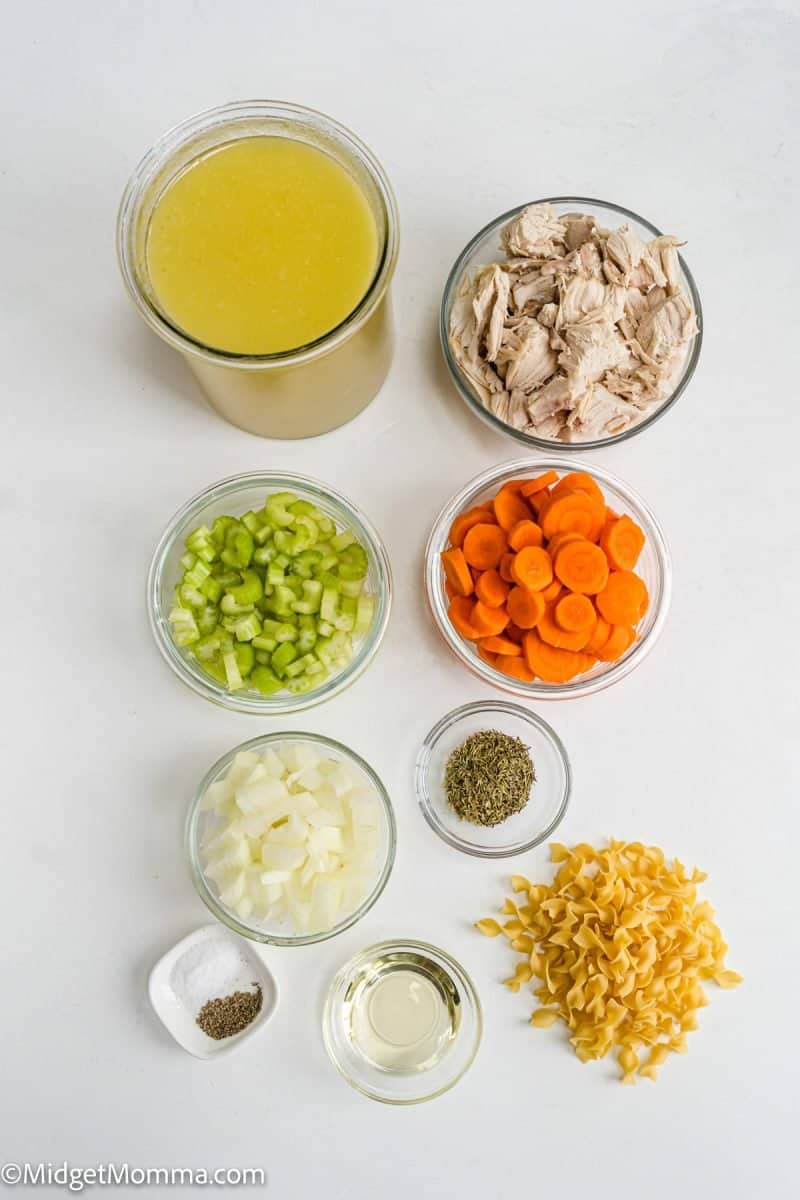 homemade chicken noodle soup ingredients
