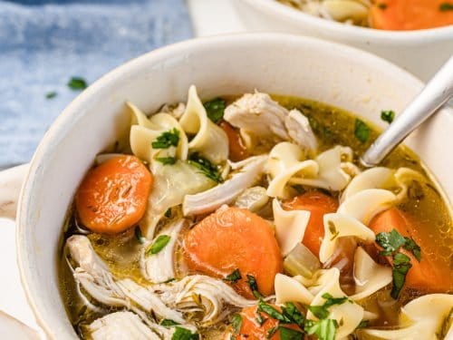 Homemade Chicken Noodle Soup (from scratch!)