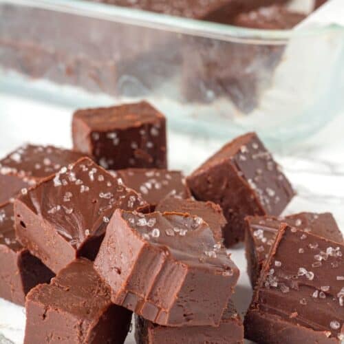 Chocolate Nutella Fudge with Sea Salt • MidgetMomma