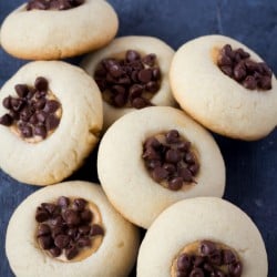 Chocolate Peanut butter Thumbprint Cookies