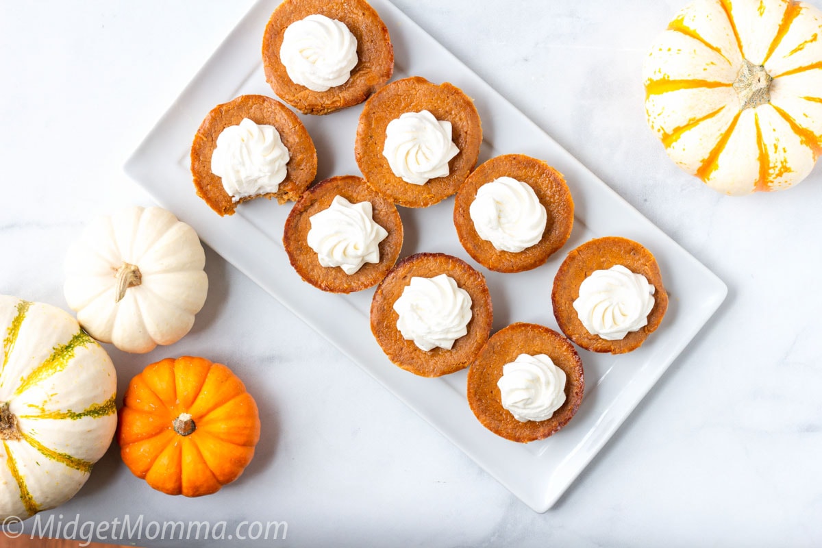 keto pumpkin pie on a platter
