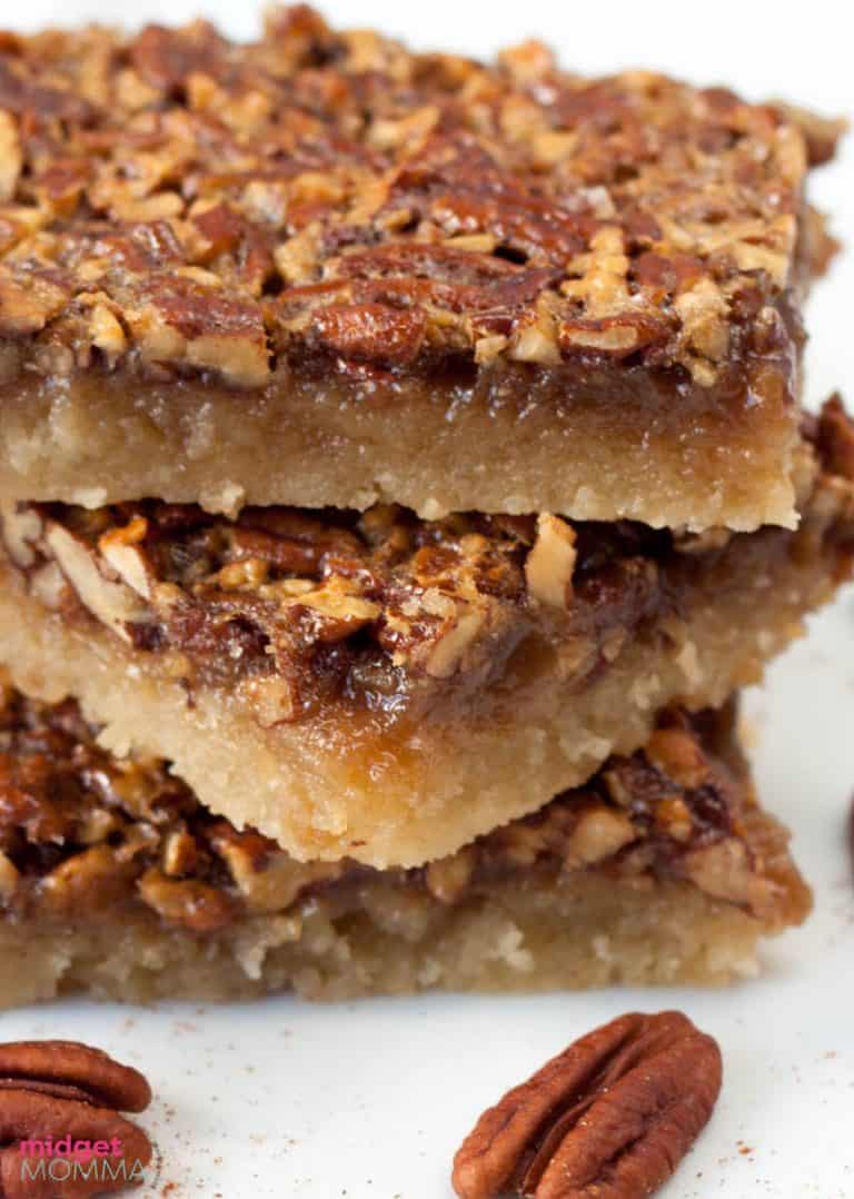 Easy Pecan Pie Dessert Bars Recipe • MidgetMomma