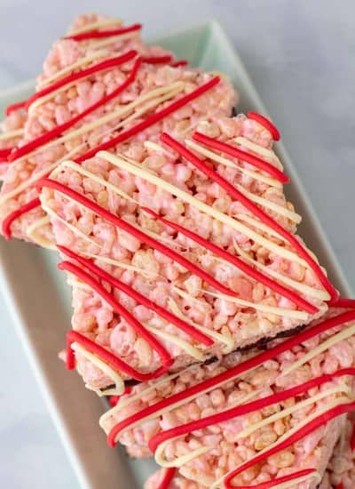 Peppermint Bark Rice Krispie Treats