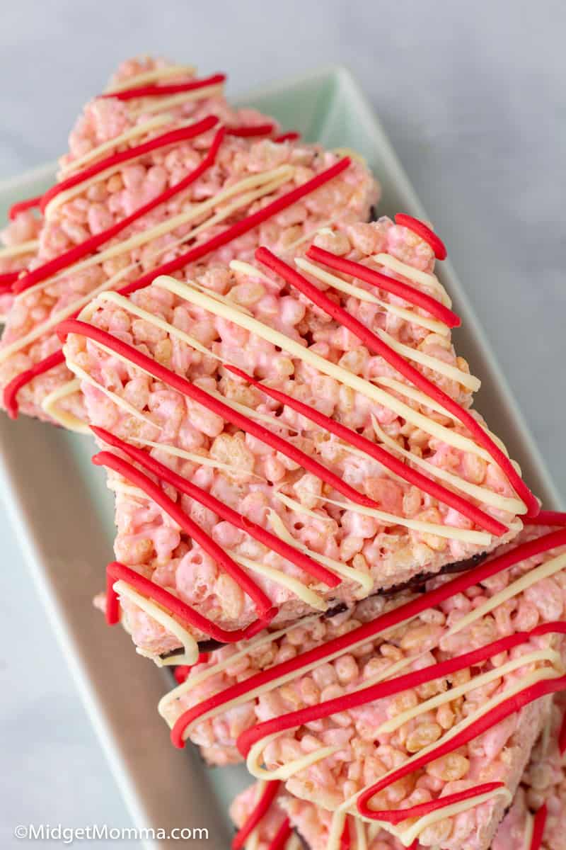 Peppermint Bark Rice Krispie Treats