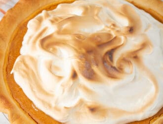 Whole out of the oven baked sweet potato pie