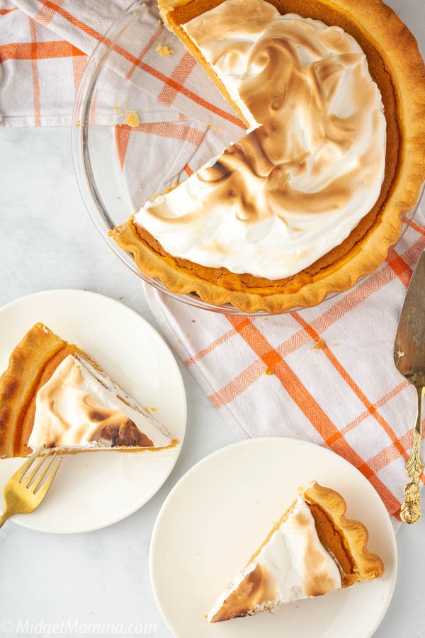 Sweet potato pie on a plate