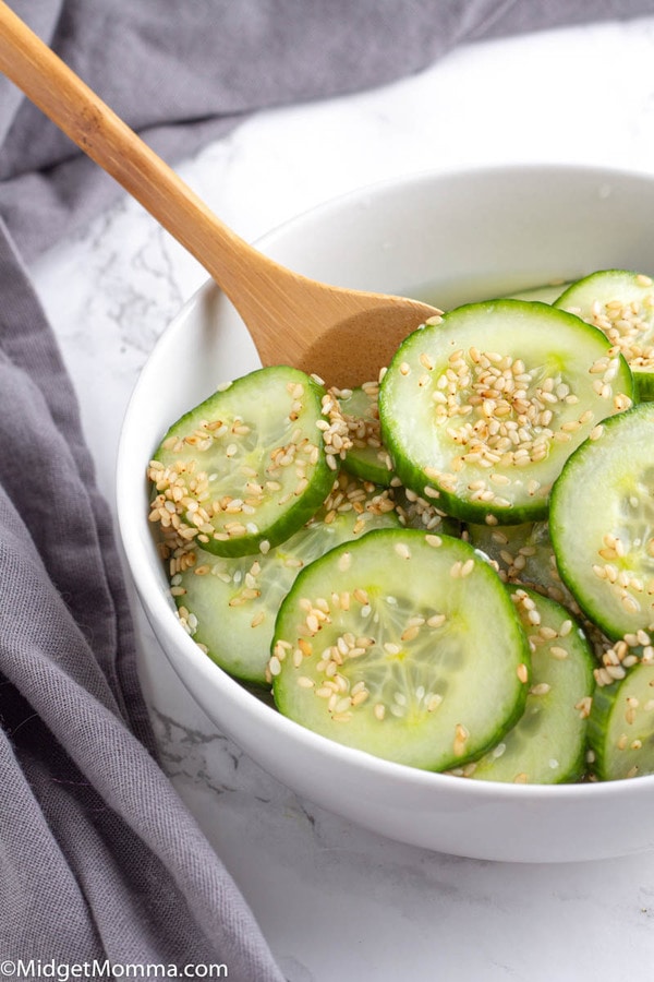 Asian Cucumber Salad - close up photo