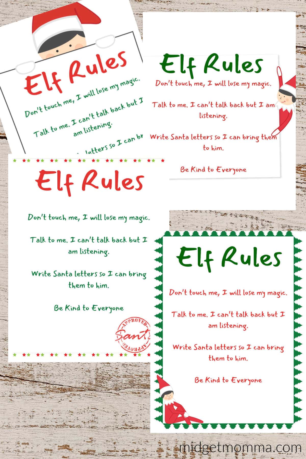 Elf on the Shelf Rules Printable