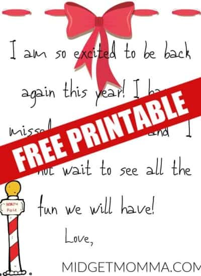 Im Back FREE Elf on the Shelf Letter Printable
