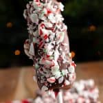 Peppermint Chocolate Covered Marshmallows Pops