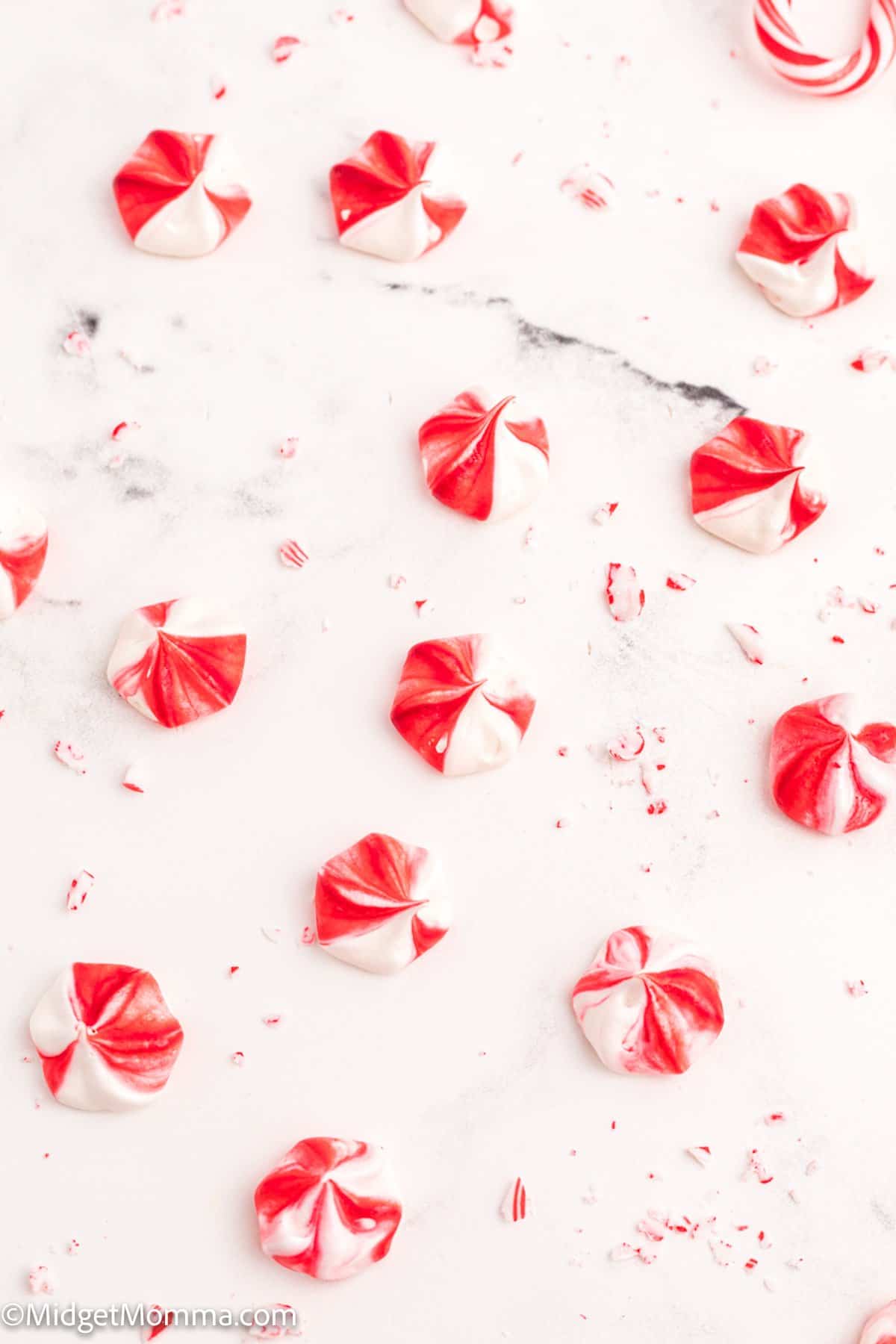 Peppermint Meringue Cookies