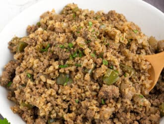 Keto Cauliflower Dirty Rice