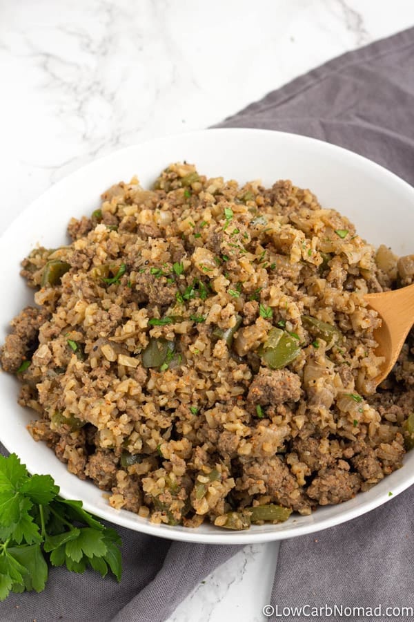 Keto Cauliflower Dirty Rice Recipe 