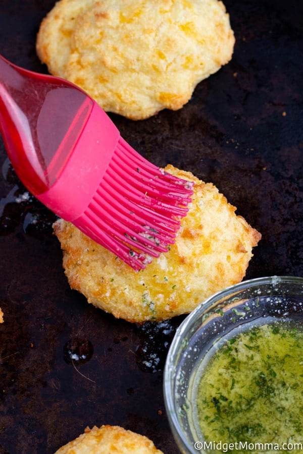 Cheddar Keto biscuits out of the oven